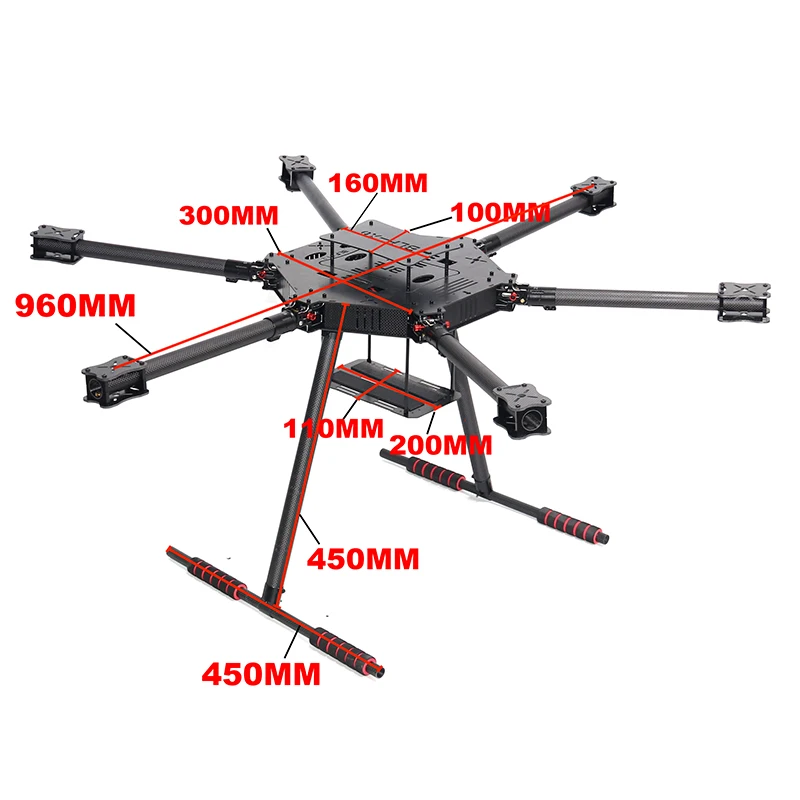 ZD850 ZD960 Full Carbon Fiber  - Drone Kit Heavy Lift ulasan dan harga
